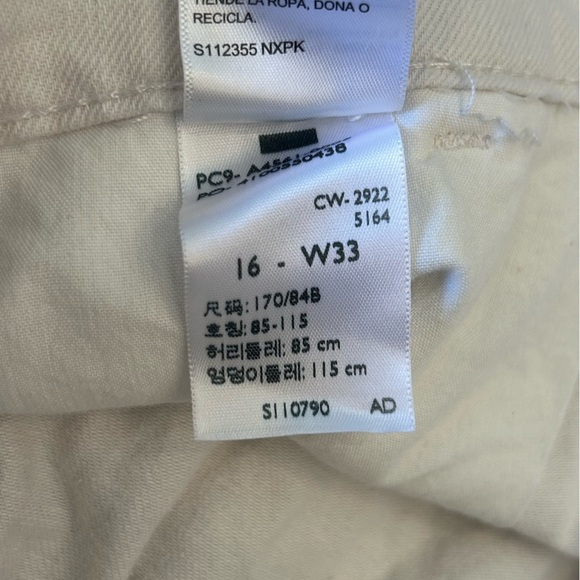 Denizen From Levi's Loose A-Line Shorts Size 16 Off-white/white - Picture 9 of 10